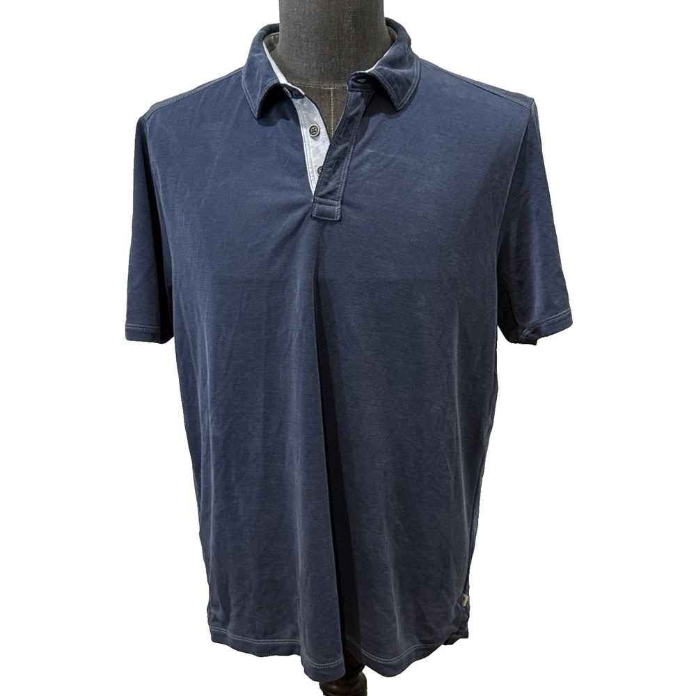 Tommy Bahama Short Sleeve Blue Polo style Shirt - Size Large